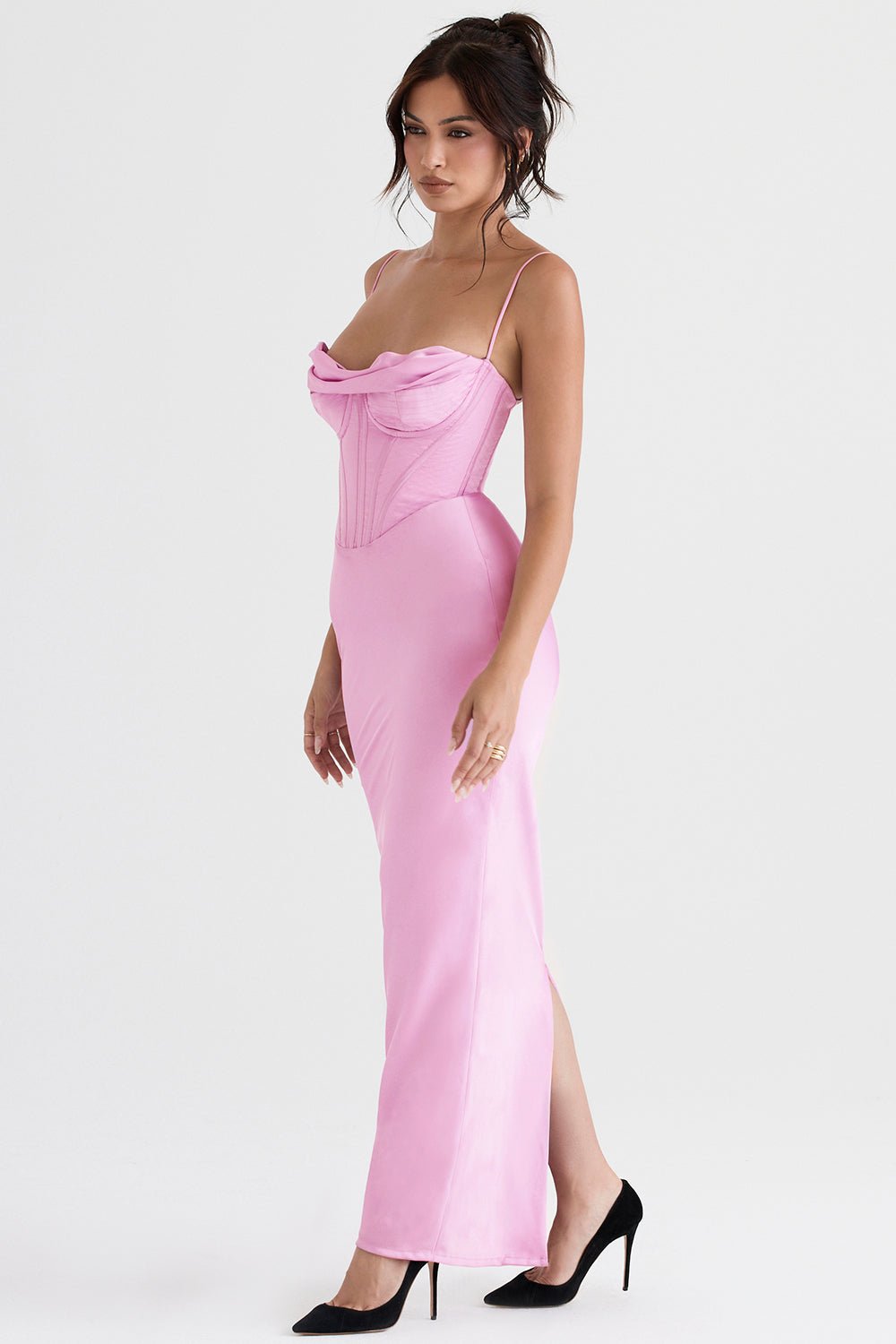 Women's Mini Dress — Bodycon Fit Pleated Tie - Back Closure - Hudson Harper - Women Maxi Dress