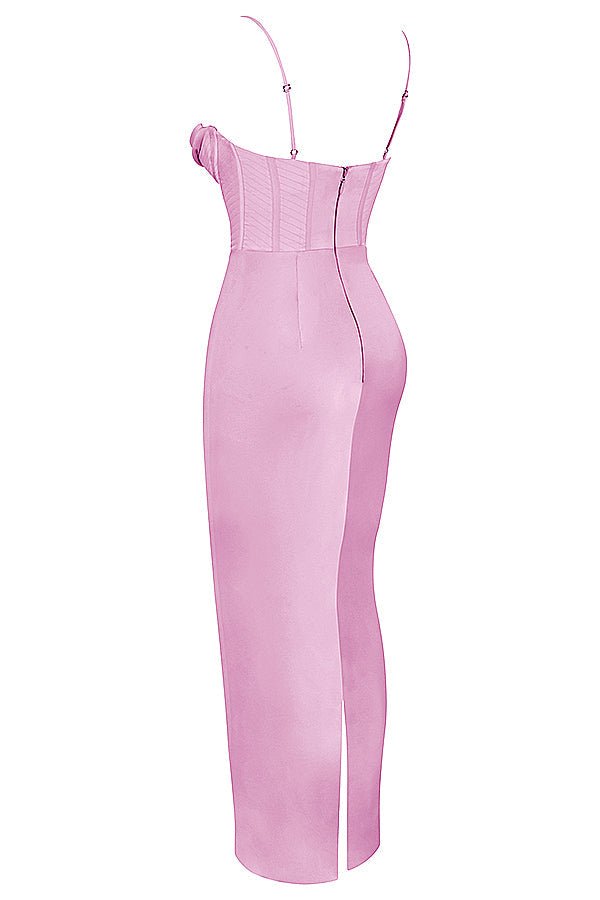 Women's Mini Dress — Bodycon Fit Pleated Tie - Back Closure - Hudson Harper - Women Maxi Dress