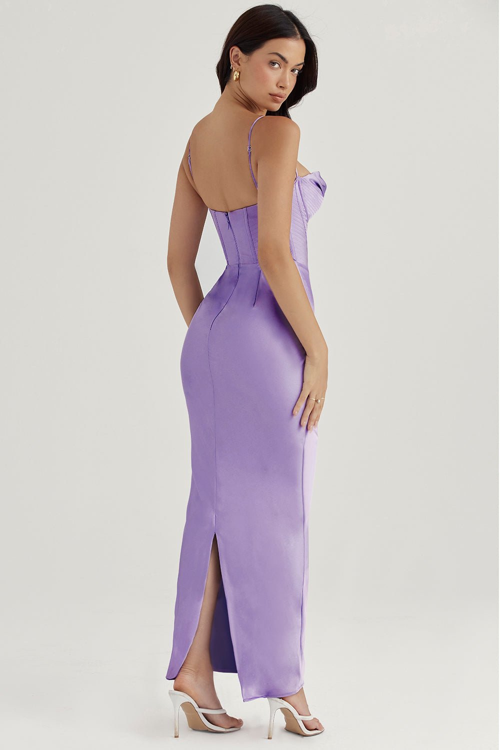Women's Mini Dress — Bodycon Fit Pleated Tie - Back Closure - Hudson Harper - Women Maxi Dress