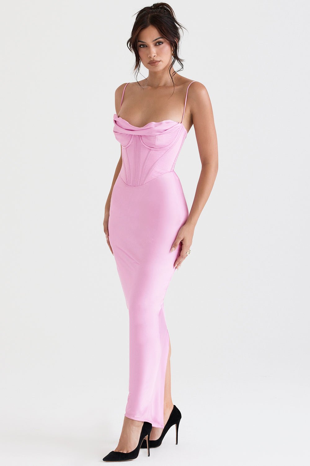 Women's Mini Dress — Bodycon Fit Pleated Tie - Back Closure - Hudson Harper - Women Maxi Dress