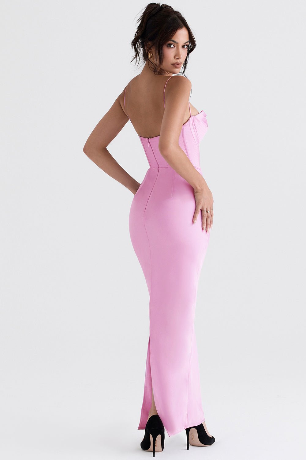 Women's Mini Dress — Bodycon Fit Pleated Tie - Back Closure - Hudson Harper - Women Maxi Dress
