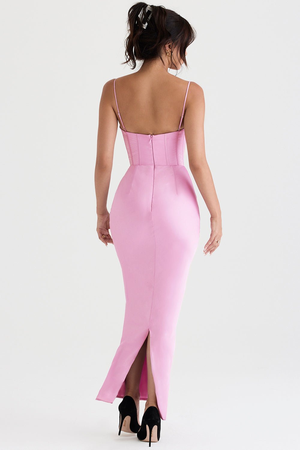 Women's Mini Dress — Bodycon Fit Pleated Tie - Back Closure - Hudson Harper - Women Maxi Dress