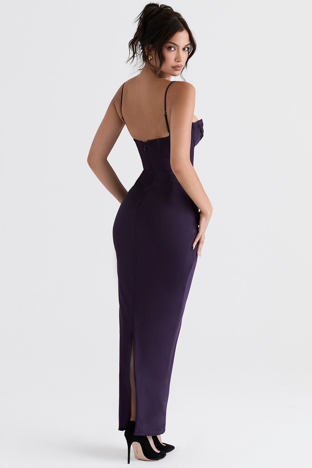 Women's Mini Dress — Bodycon Fit Pleated Tie - Back Closure - Hudson Harper - Women Maxi Dress
