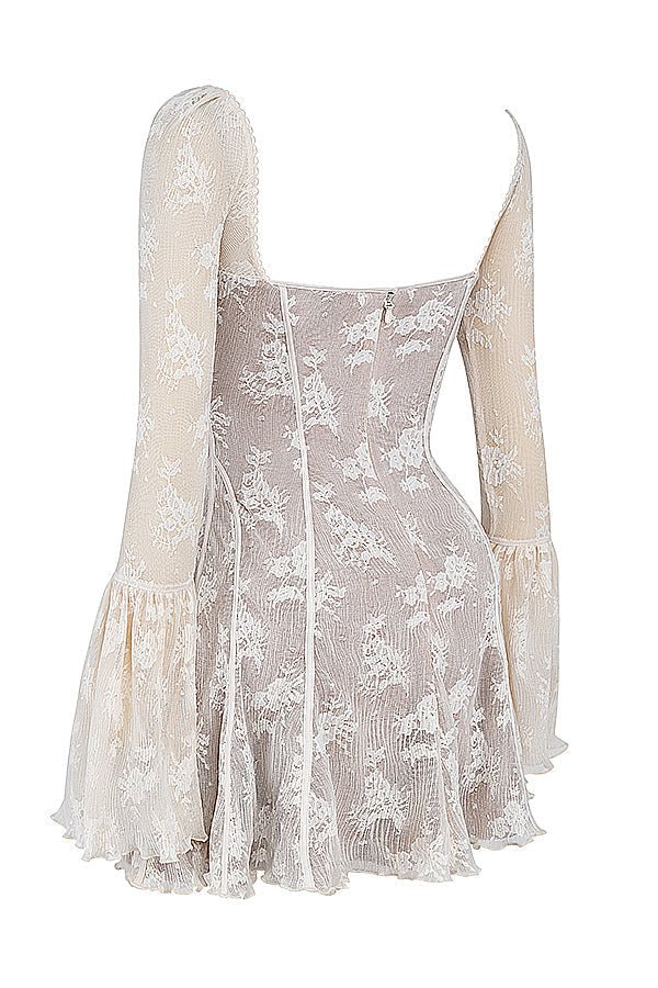 Women's Mini Dress — Corset Sleeveless Lace Detail Design - Hudson Harper - Women Mini Dress