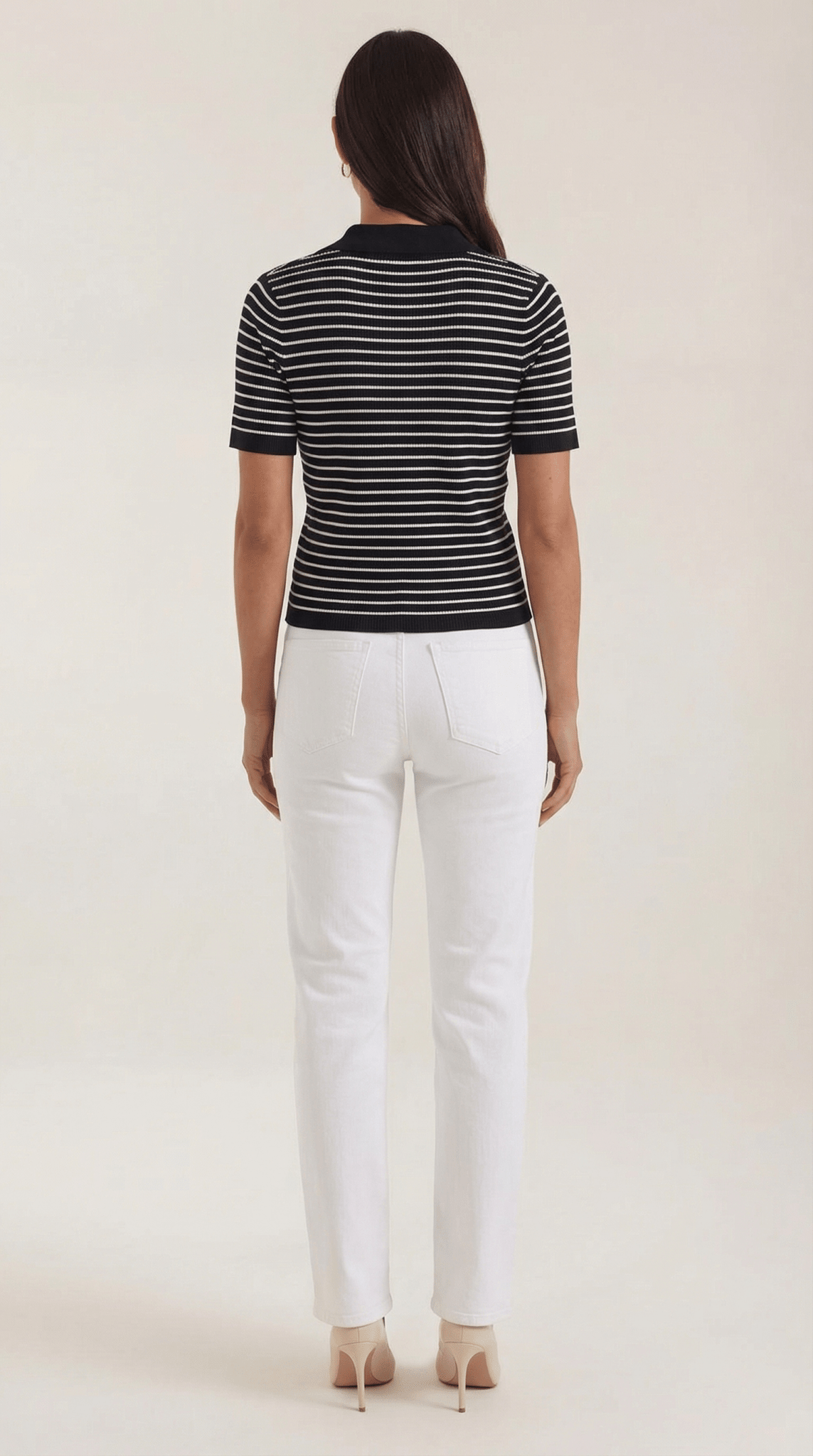Women's Polo Shirt — Front Button Placket Collar Design - Hudson Harper - Women Top