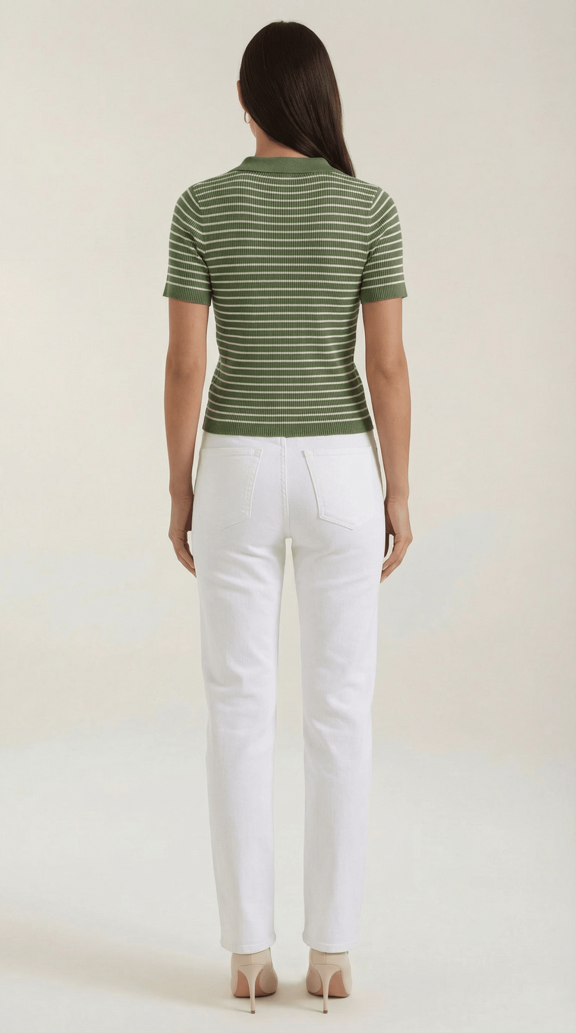 Women's Polo Shirt — Front Button Placket Collar Design - Hudson Harper - Women Top