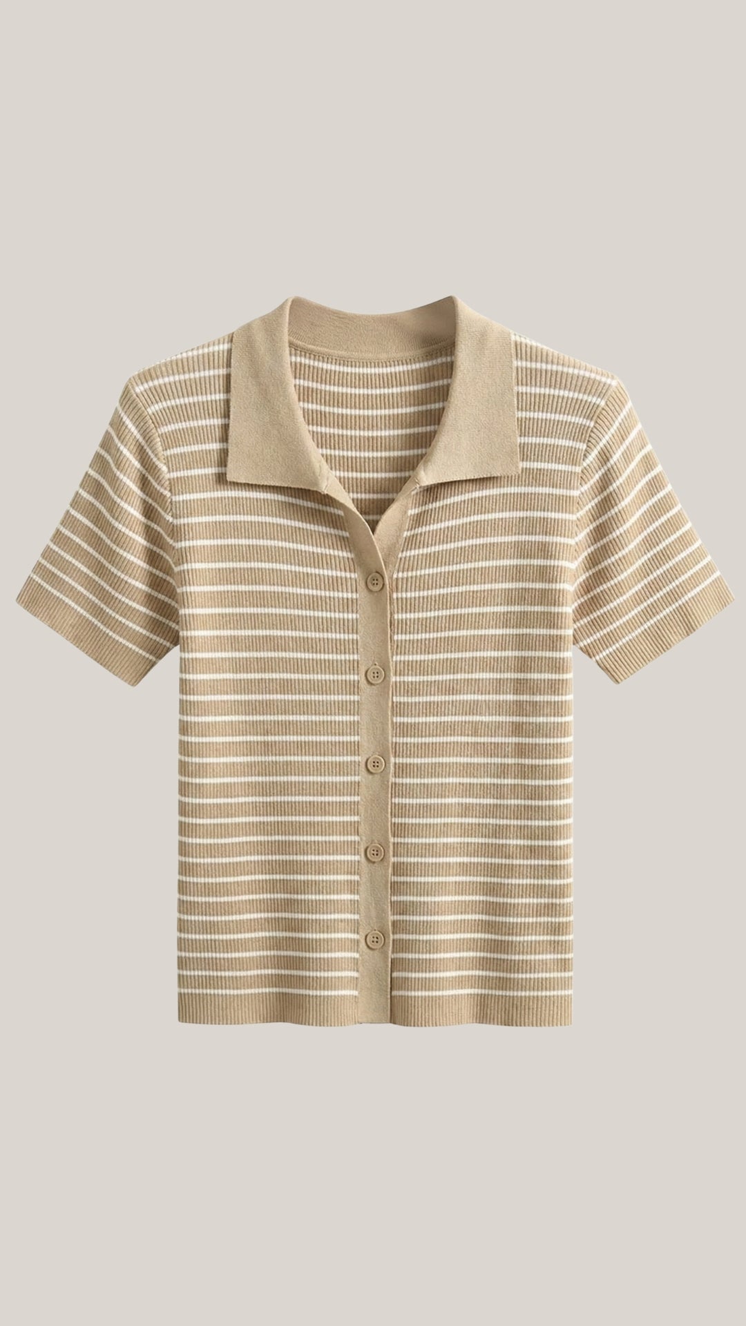 Women's Polo Shirt — Front Button Placket Collar Design - Hudson Harper - Women Top
