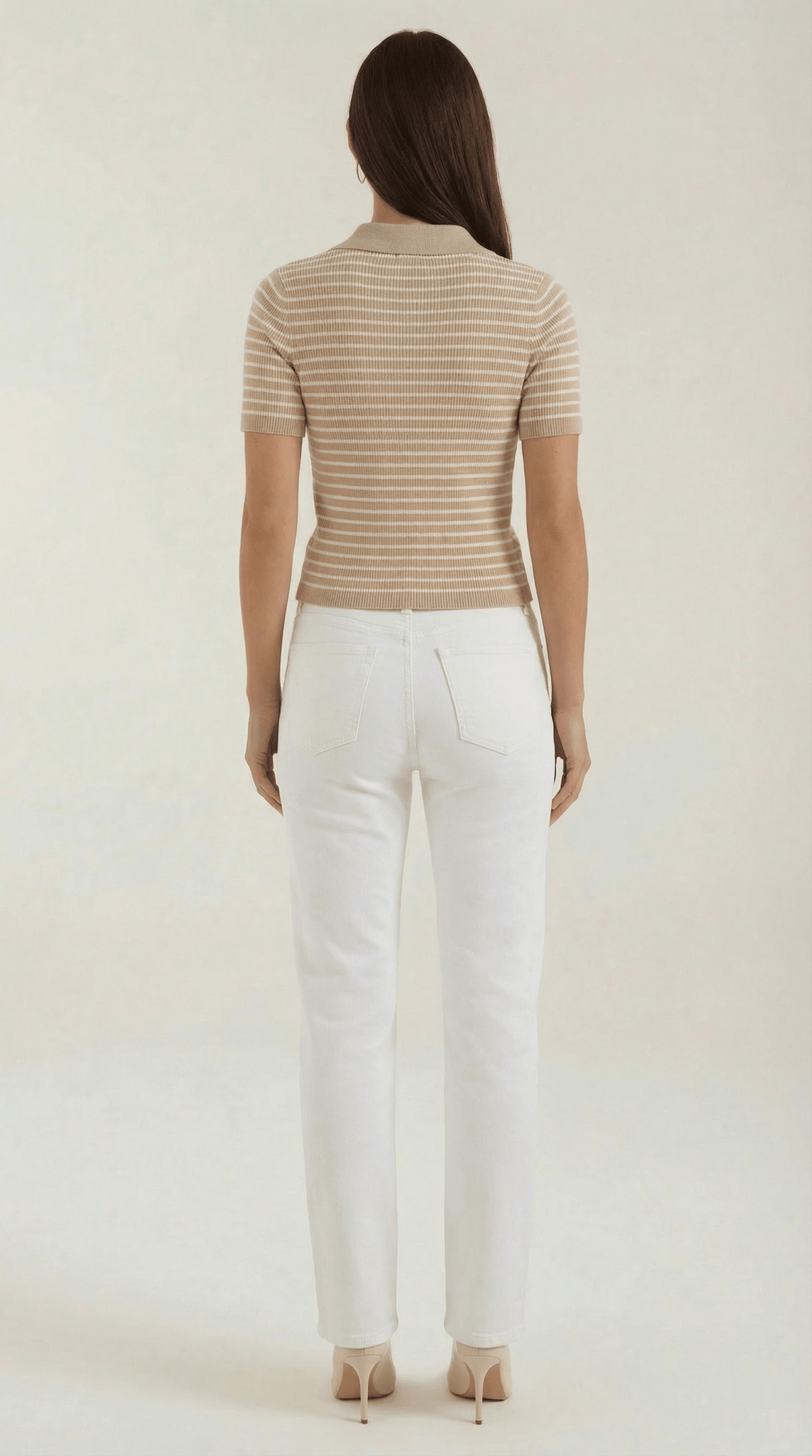 Women's Polo Shirt — Front Button Placket Collar Design - Hudson Harper - Women Top