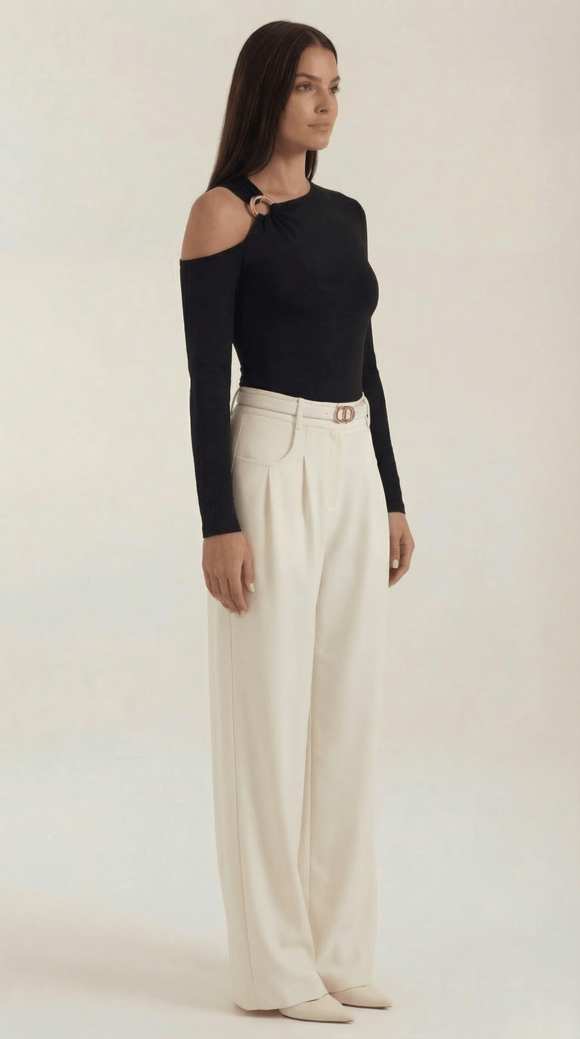 Women's Top — Sleeveless One Shoulder Asymmetric Neckline - Hudson Harper - Women Top