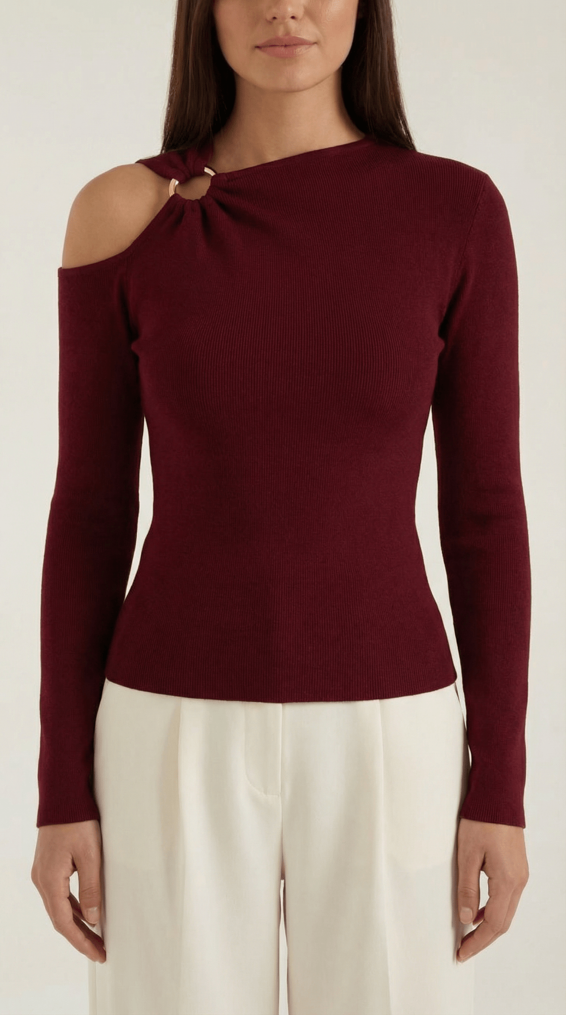 Women's Top — Sleeveless One Shoulder Asymmetric Neckline - Hudson Harper - Women Top