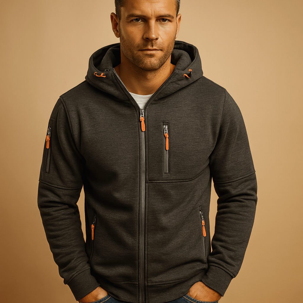 Zip - Up Hoodie Men Comfortable Breathable Fit for Everyday Wear - Hudson Harper - Men Jackets