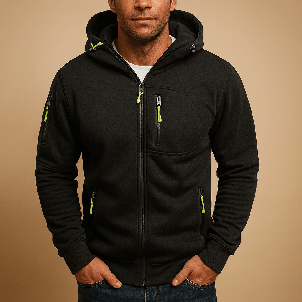 Zip - Up Hoodie Men Comfortable Breathable Fit for Everyday Wear - Hudson Harper - Men Jackets